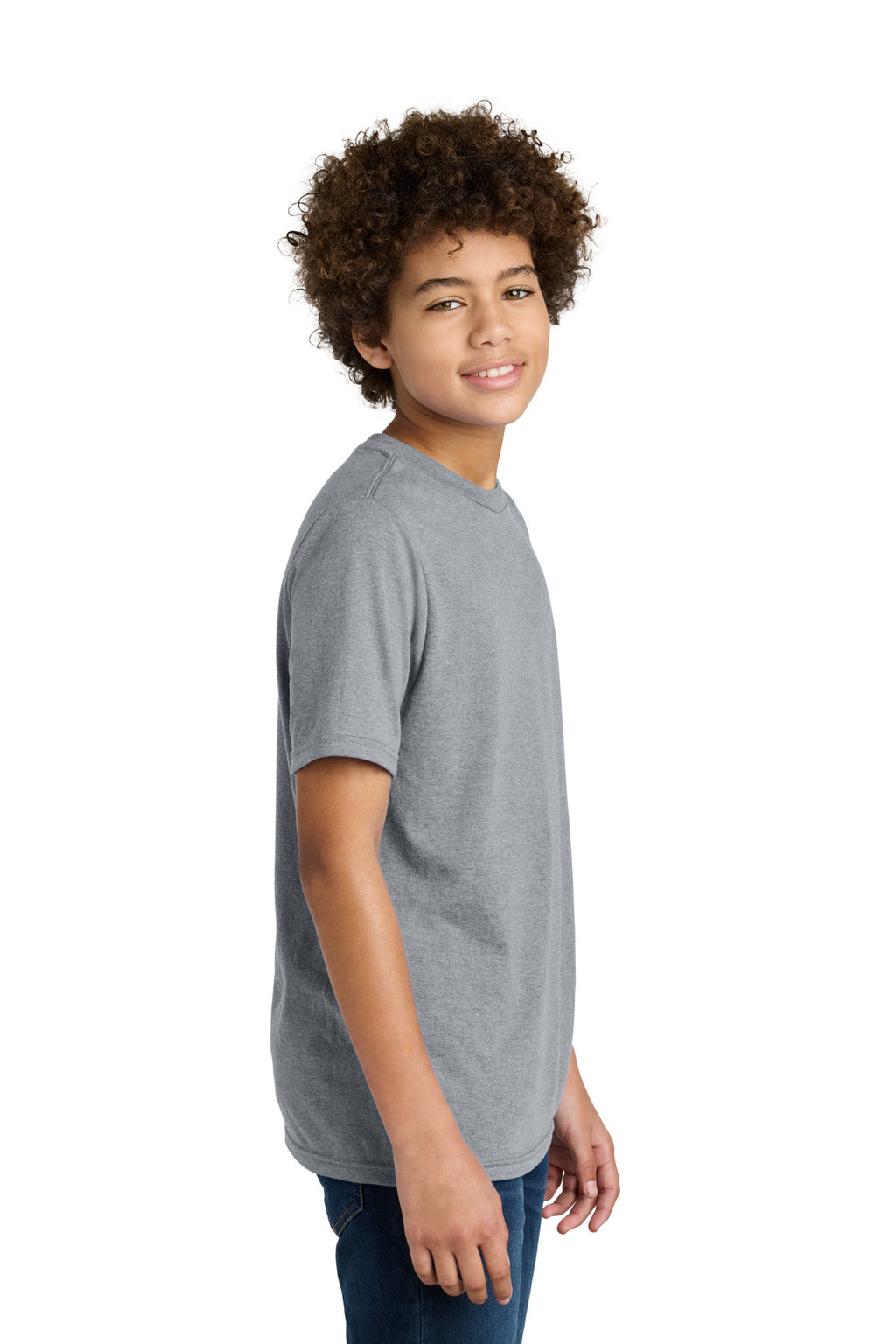 Port & Co Youth CVC Tee PC340Y - Athletic Heather - side