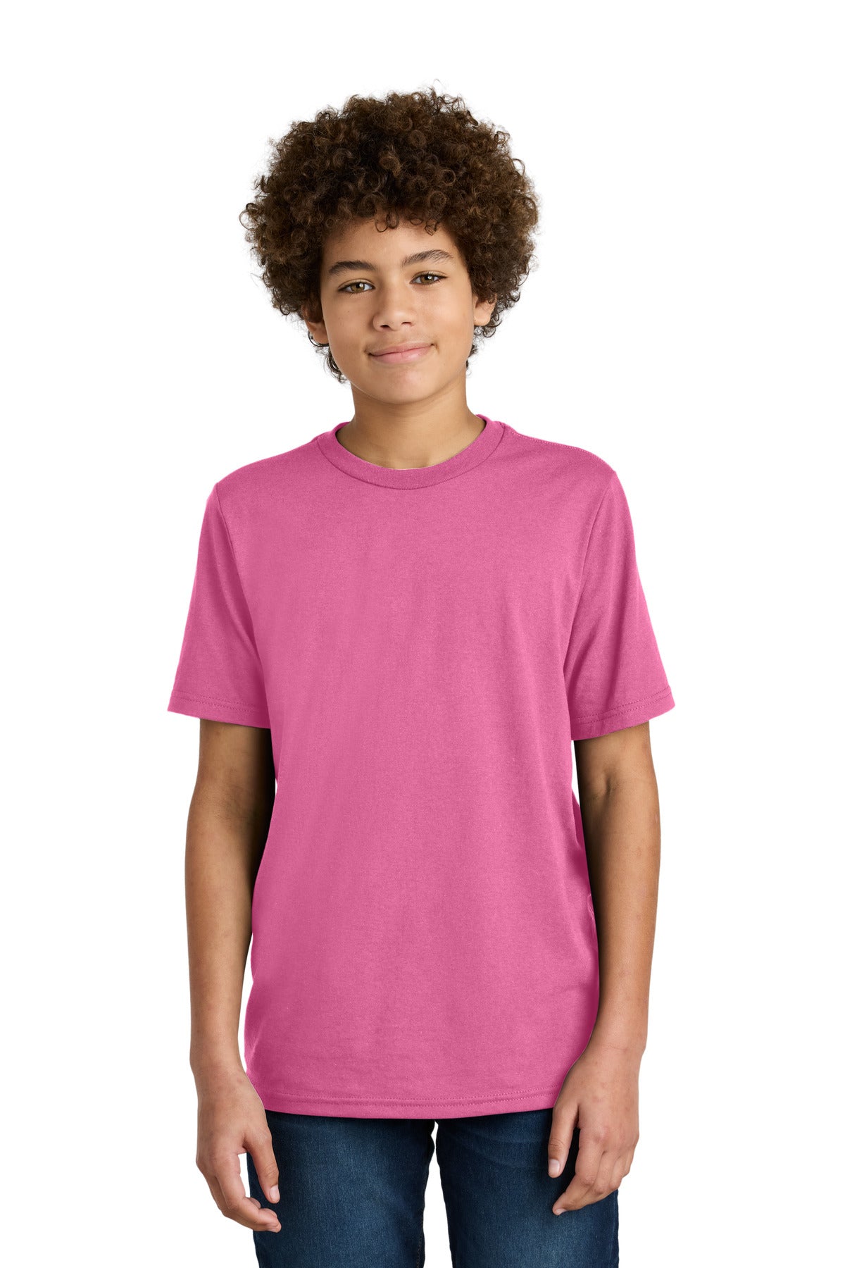 Port & Co Youth CVC Tee PC340Y - Awareness Pink - front