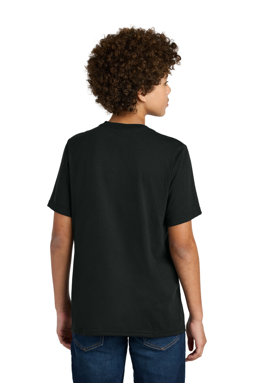 Port & Co Youth CVC Tee PC340Y - Black - back