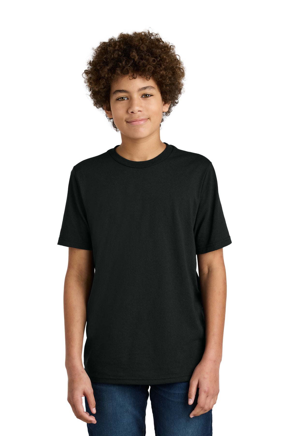 Port & Co Youth CVC Tee PC340Y - Black - front