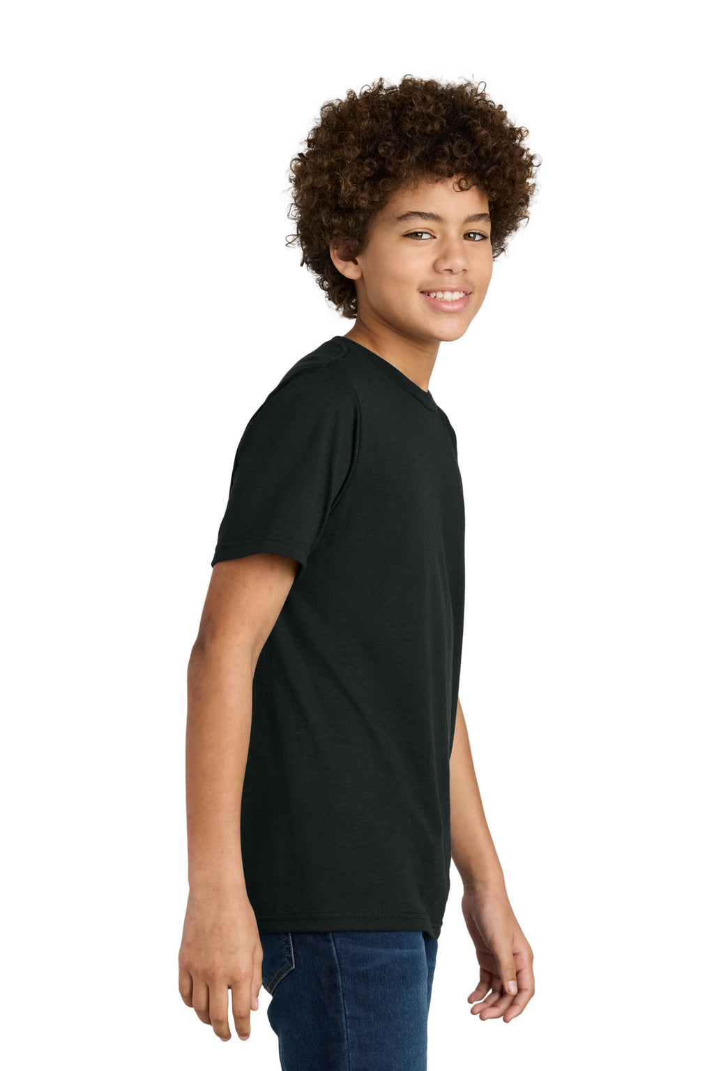 Port & Co Youth CVC Tee PC340Y - Black - side