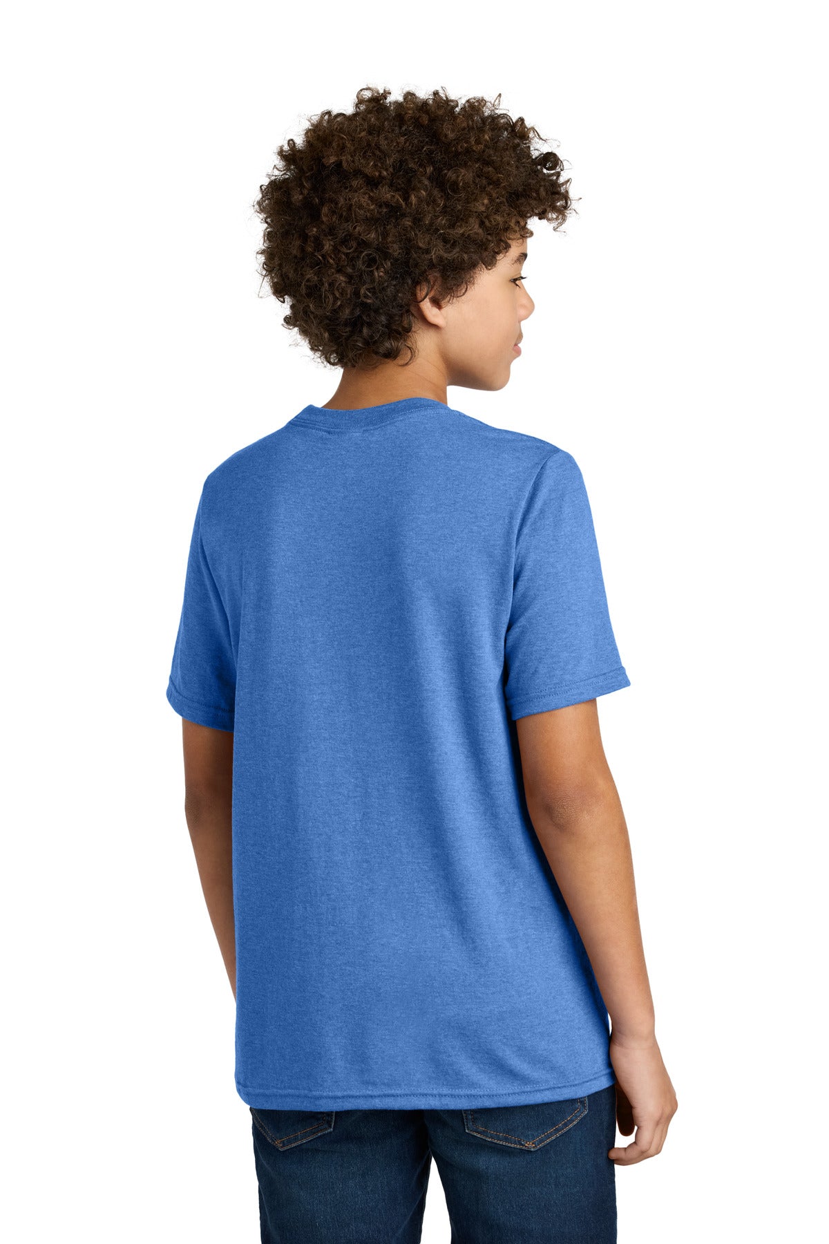 Port & Co Youth CVC Tee PC340Y - Heather Royal - back