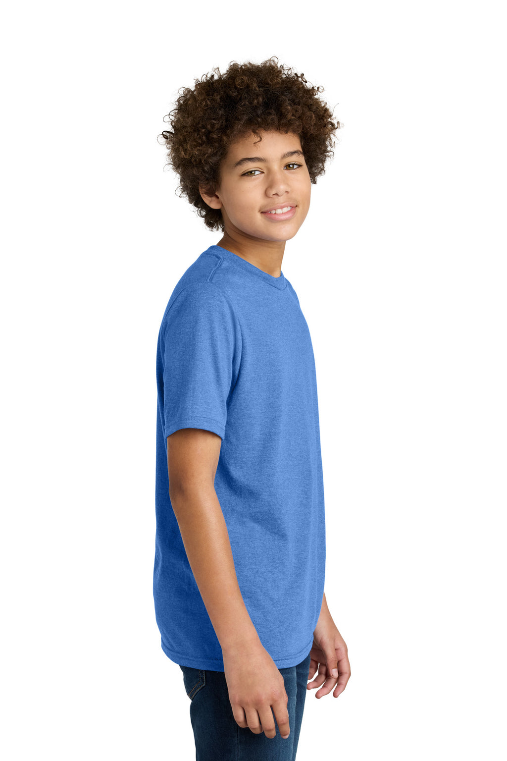 Port & Co Youth CVC Tee PC340Y - Heather Royal - side
