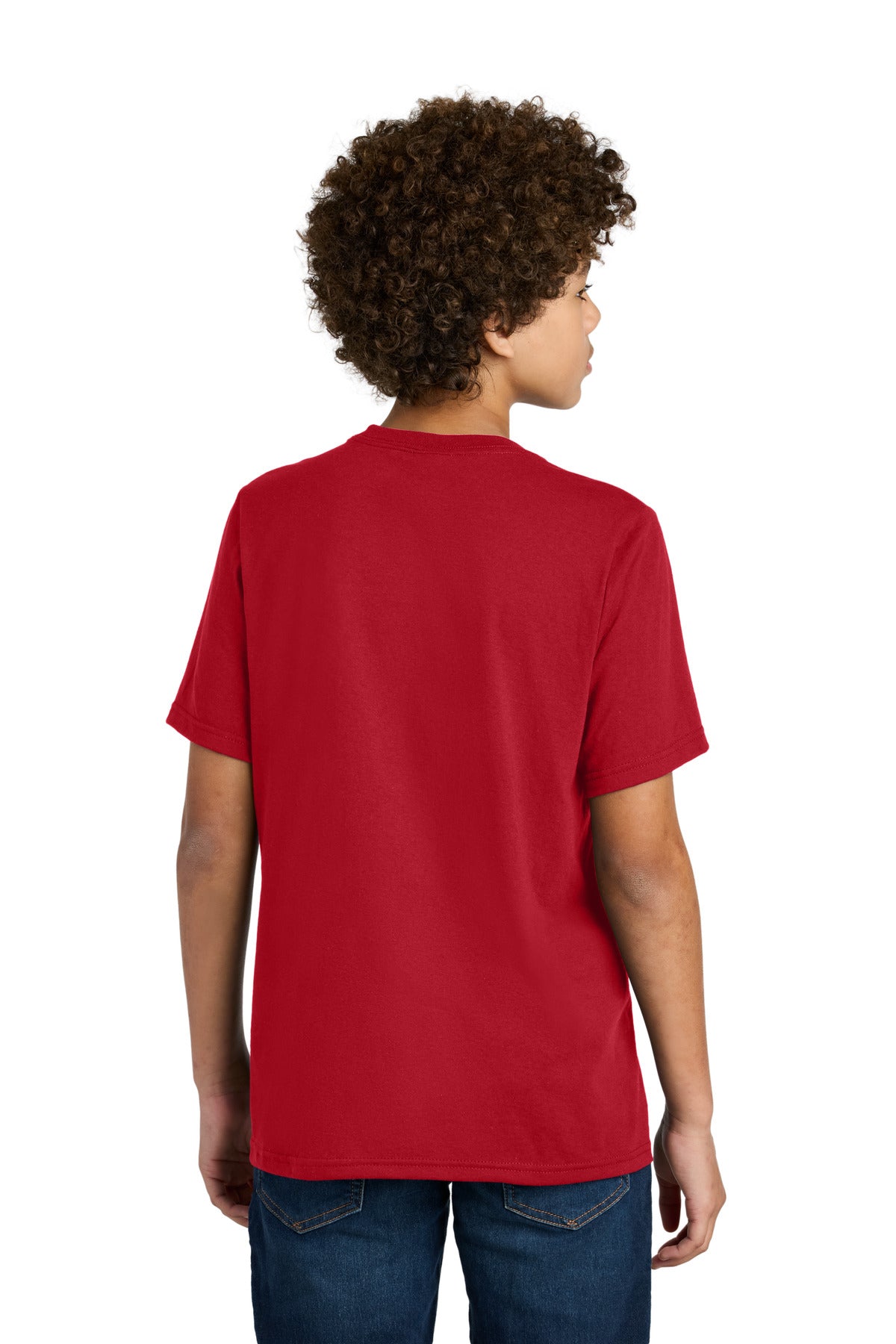 Port & Co Youth CVC Tee PC340Y - Red - back