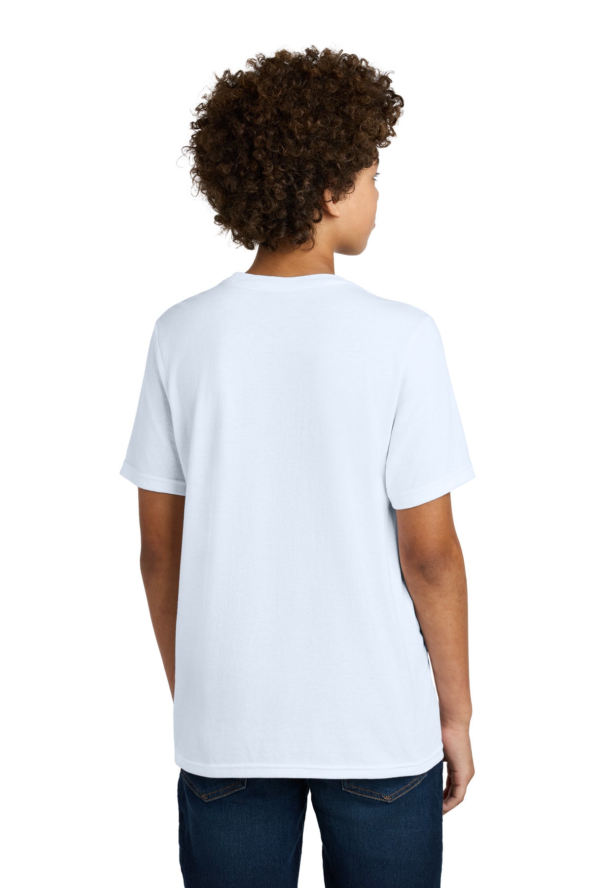 Port & Co Youth CVC Tee PC340Y - White - back