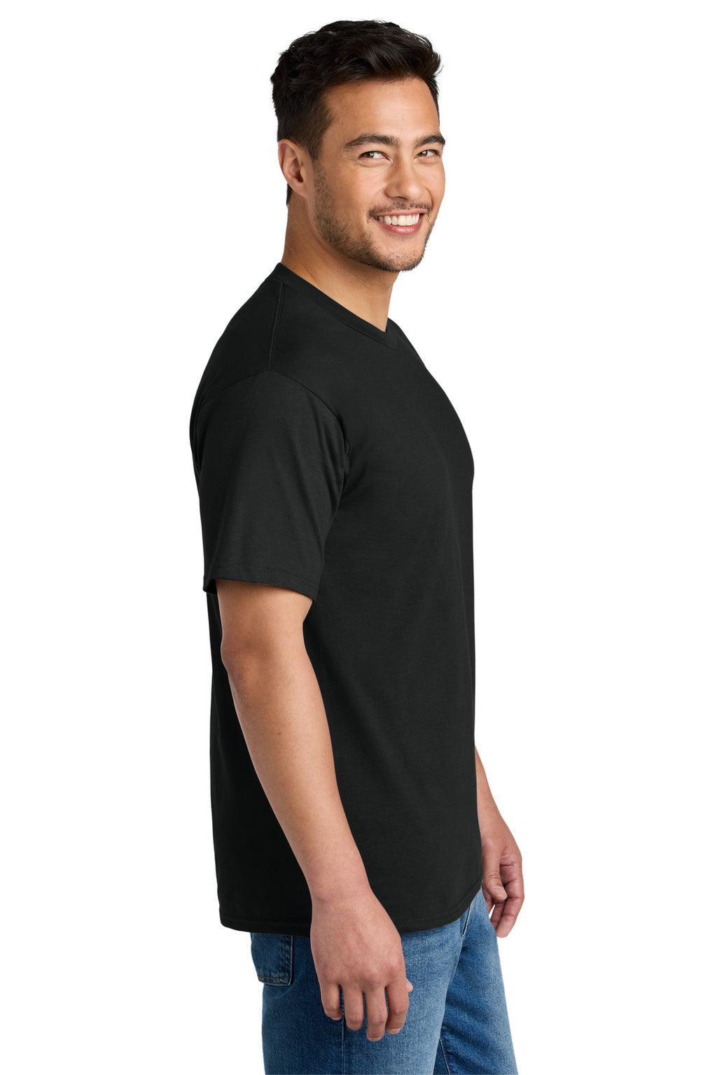 Port & Co CVC Tee PC340 - Black - side