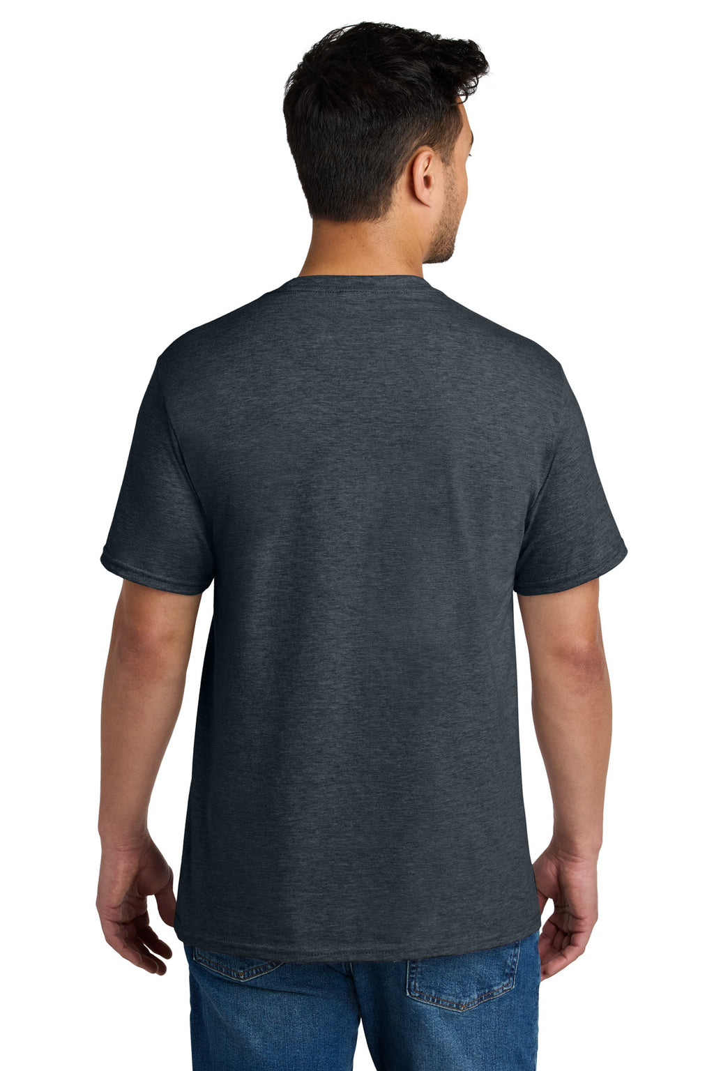 Port & Co CVC Tee PC340 - Dark Heather Grey - back