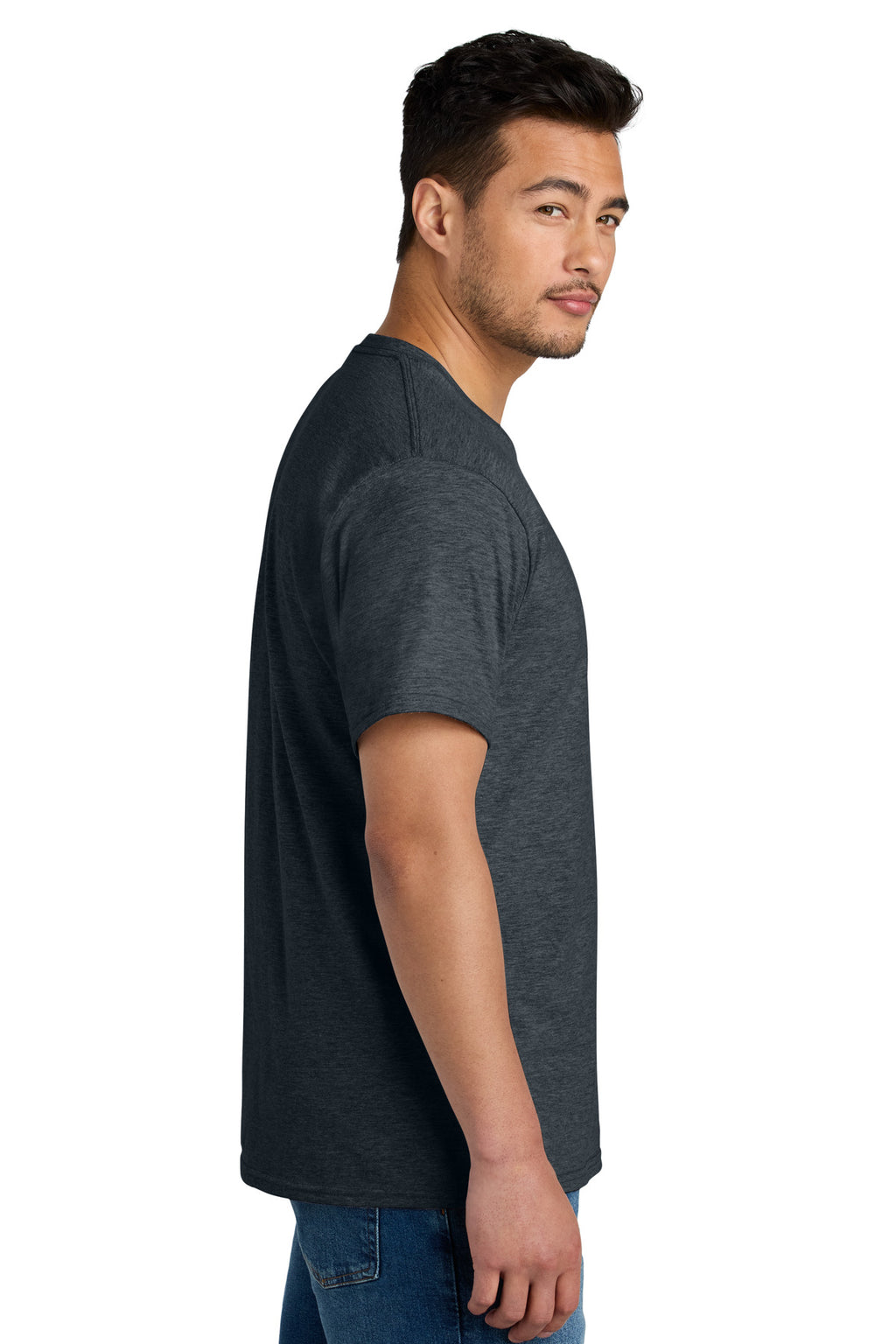 Port & Co CVC Tee PC340 - Dark Heather Grey - side