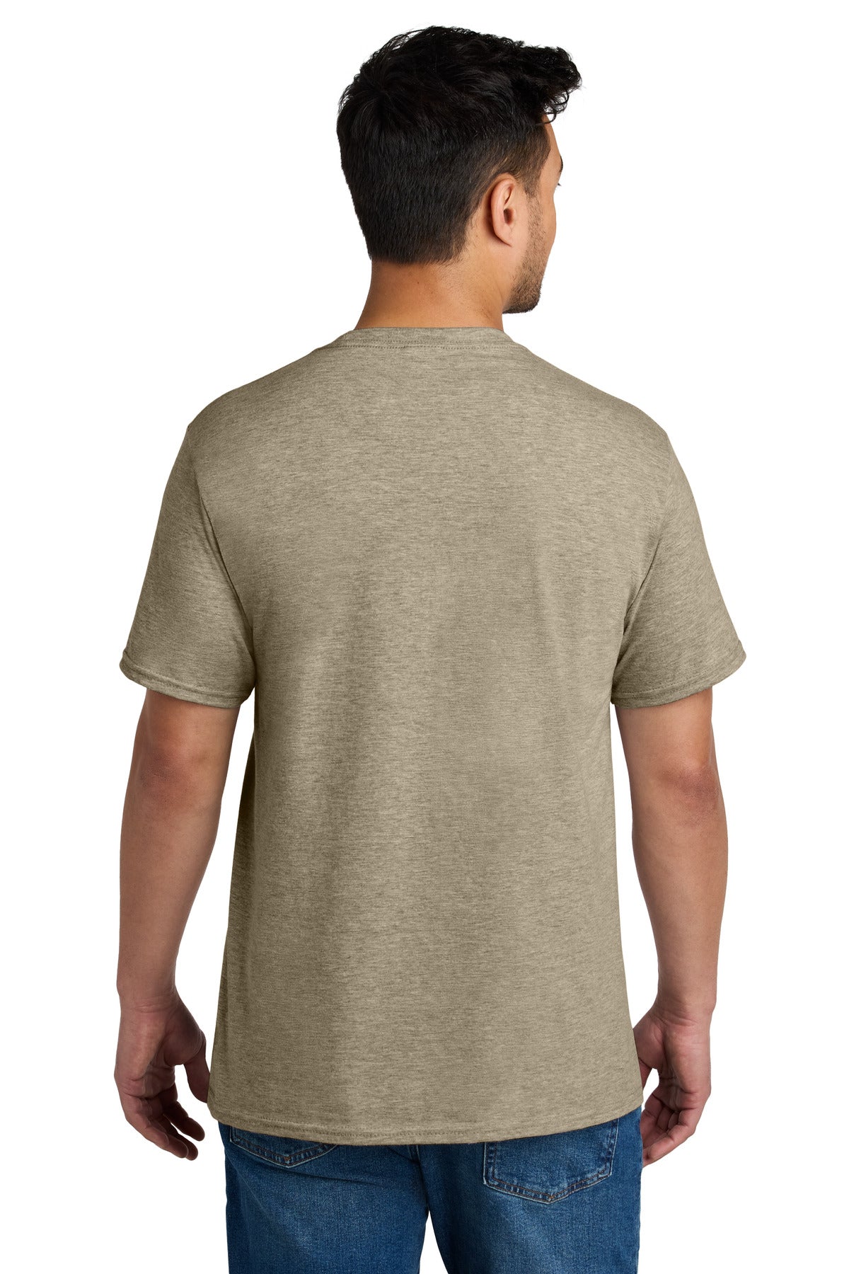 Port & Co CVC Tee PC340 - Desert Tan Heather - back