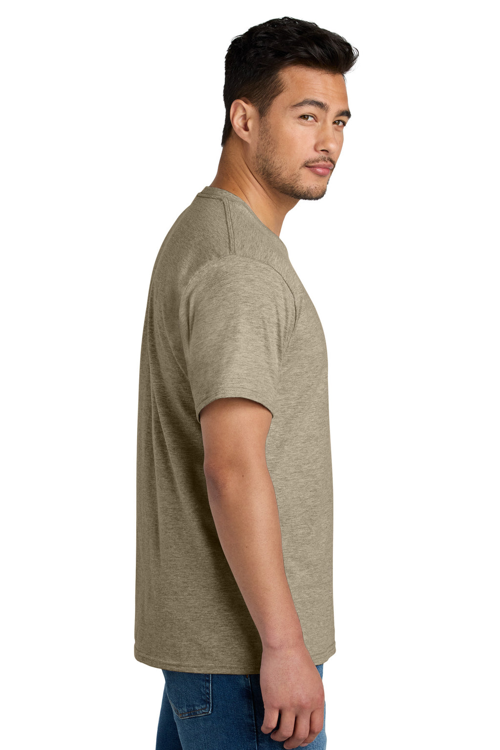 Port & Co CVC Tee PC340 - Desert Tan Heather - side