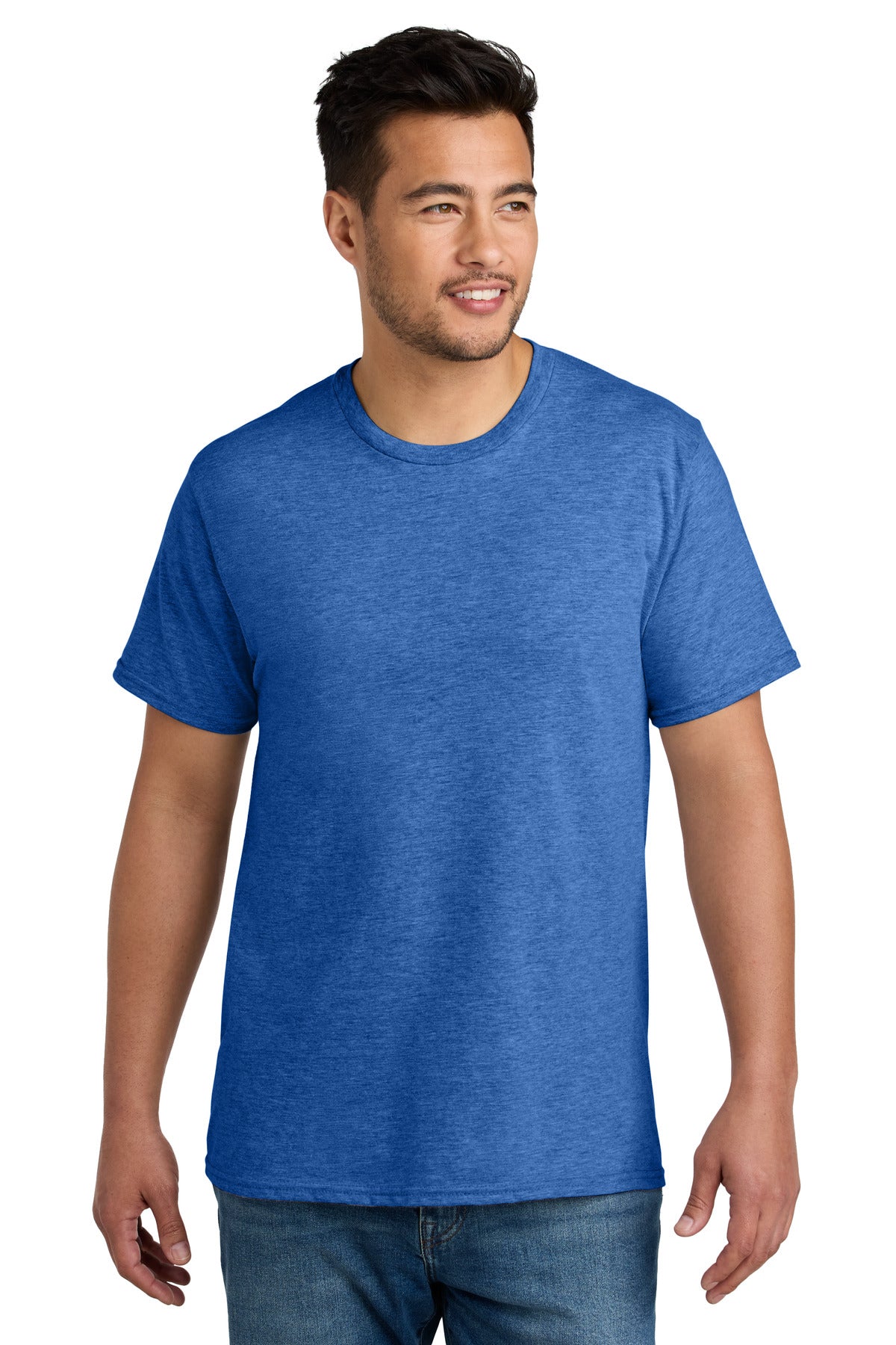 Port & Co CVC Tee PC340 - Heather Royal - front