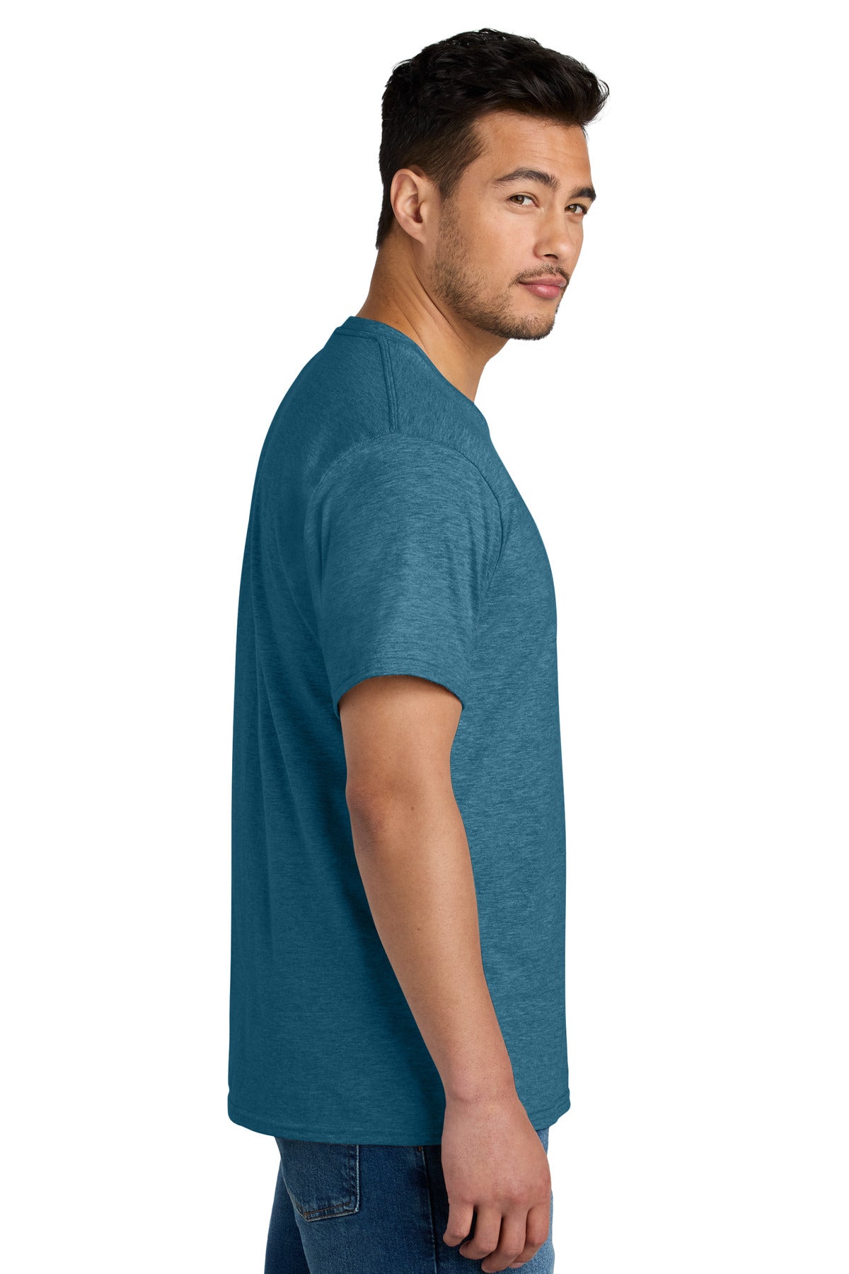 Port & Co CVC Tee PC340 - Mountain Blue Heather - side