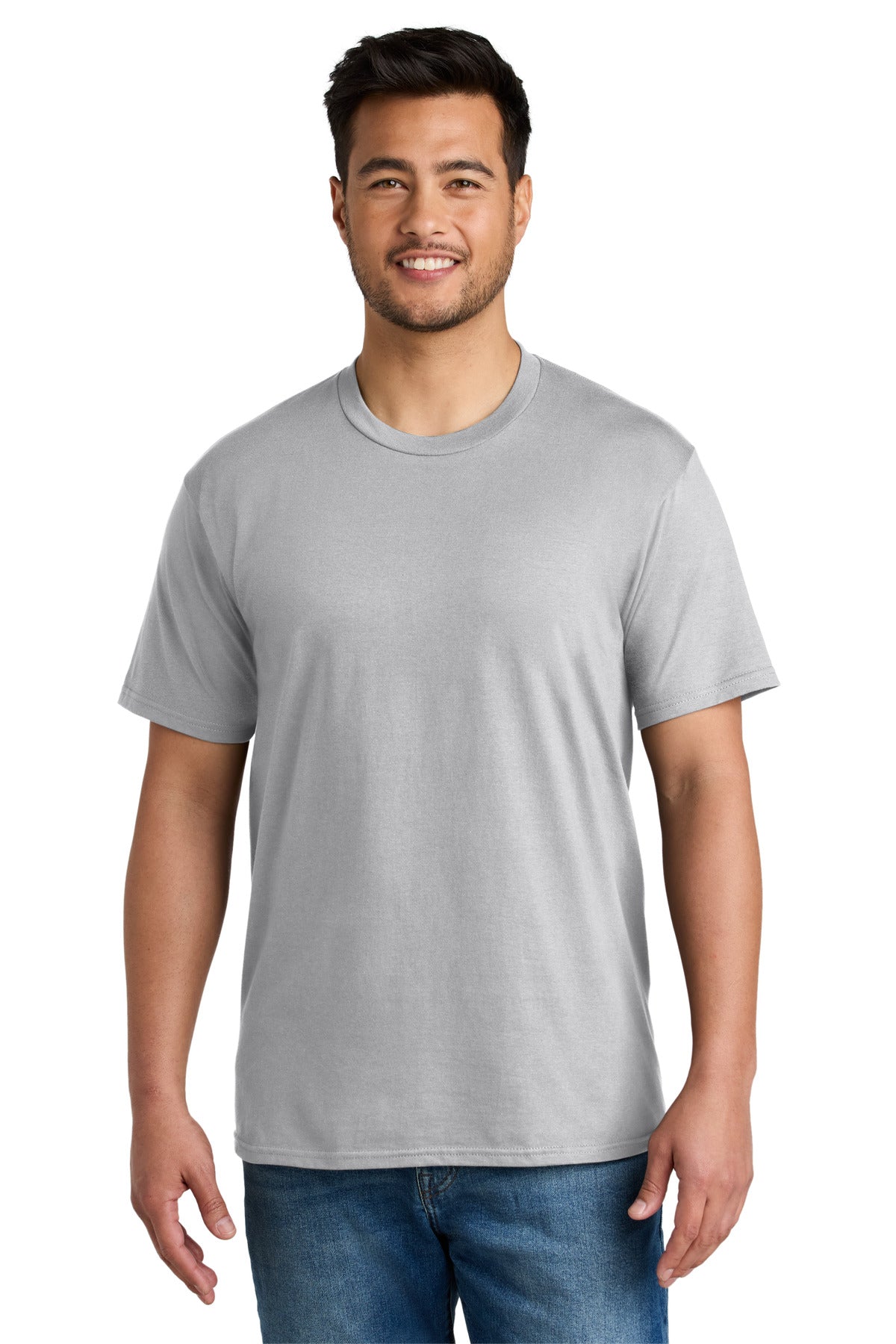 Port & Co CVC Tee PC340 - Silver - front
