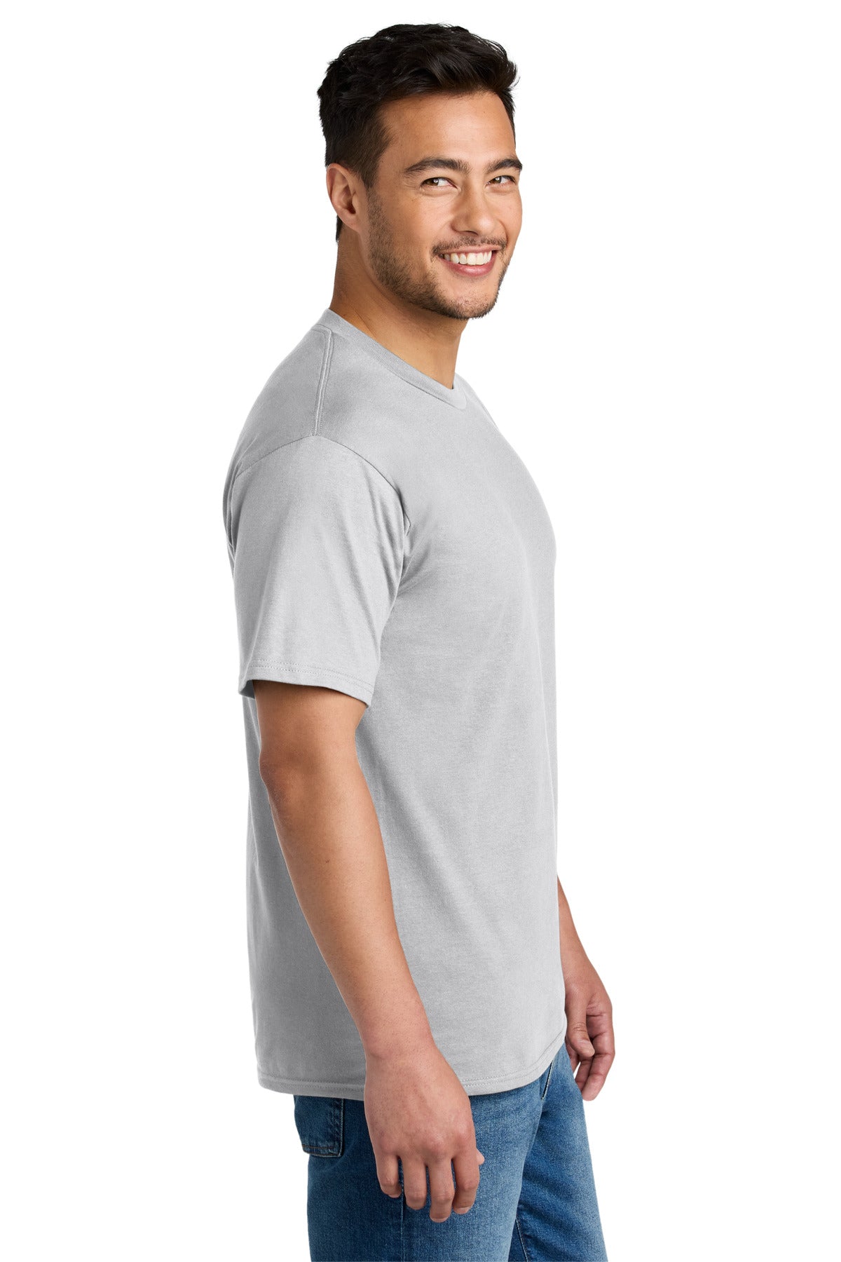 Port & Co CVC Tee PC340 - Silver - side