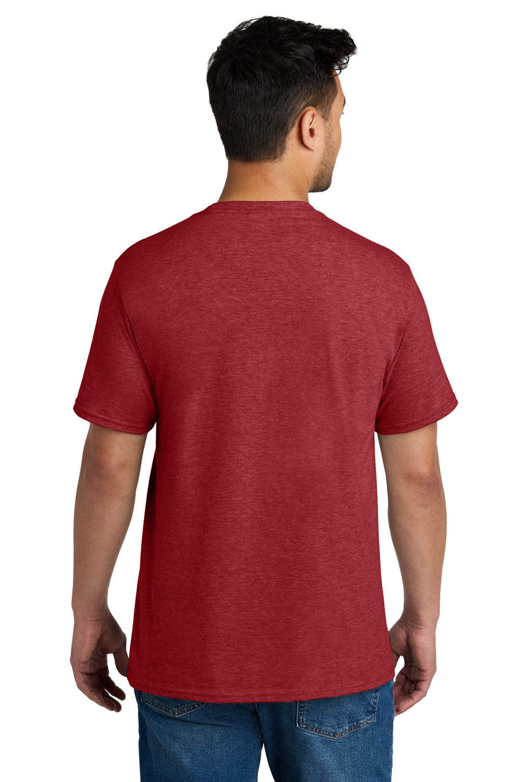 Port & Co CVC Tee PC340 - Team Cardinal Heather - back