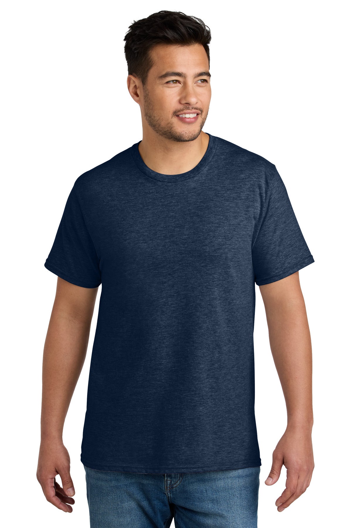 Port & Co CVC Tee PC340 - Team Navy Heather - front