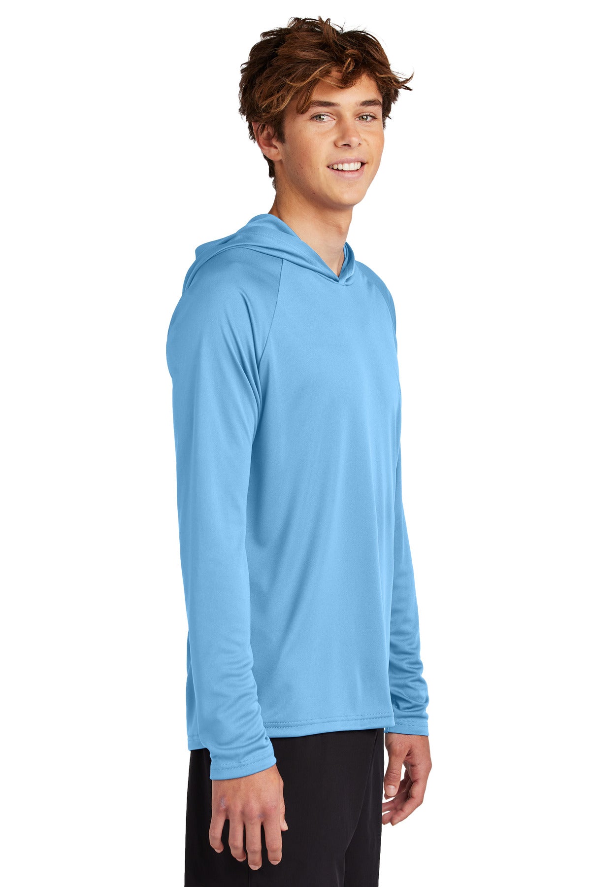 Port & Co Performance Pullover Hooded Tee PC380H - Carolina Blue - side
