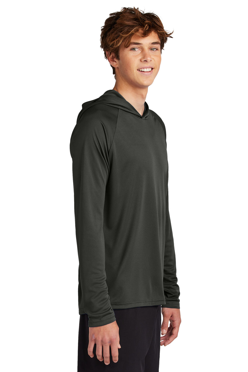 Port & Co Performance Pullover Hooded Tee PC380H - Jet Black - side
