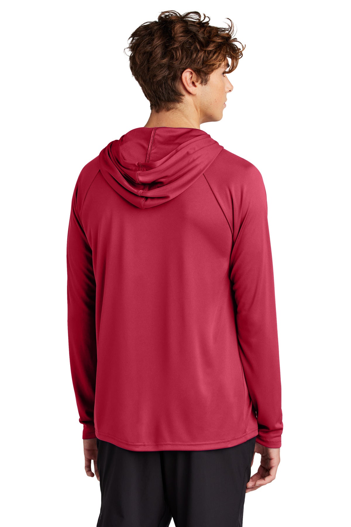 Port & Co Performance Pullover Hooded Tee PC380H - Red - back