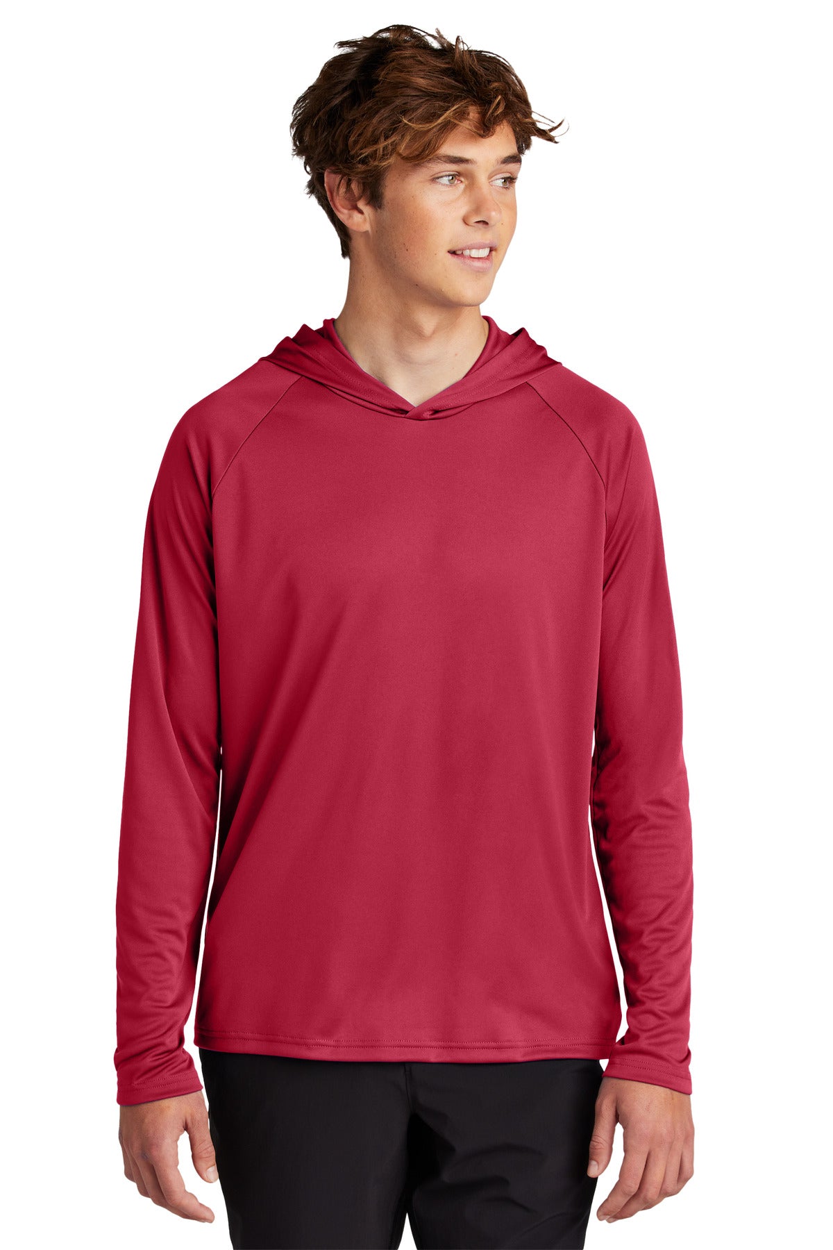 Port & Co Performance Pullover Hooded Tee PC380H - Red - front