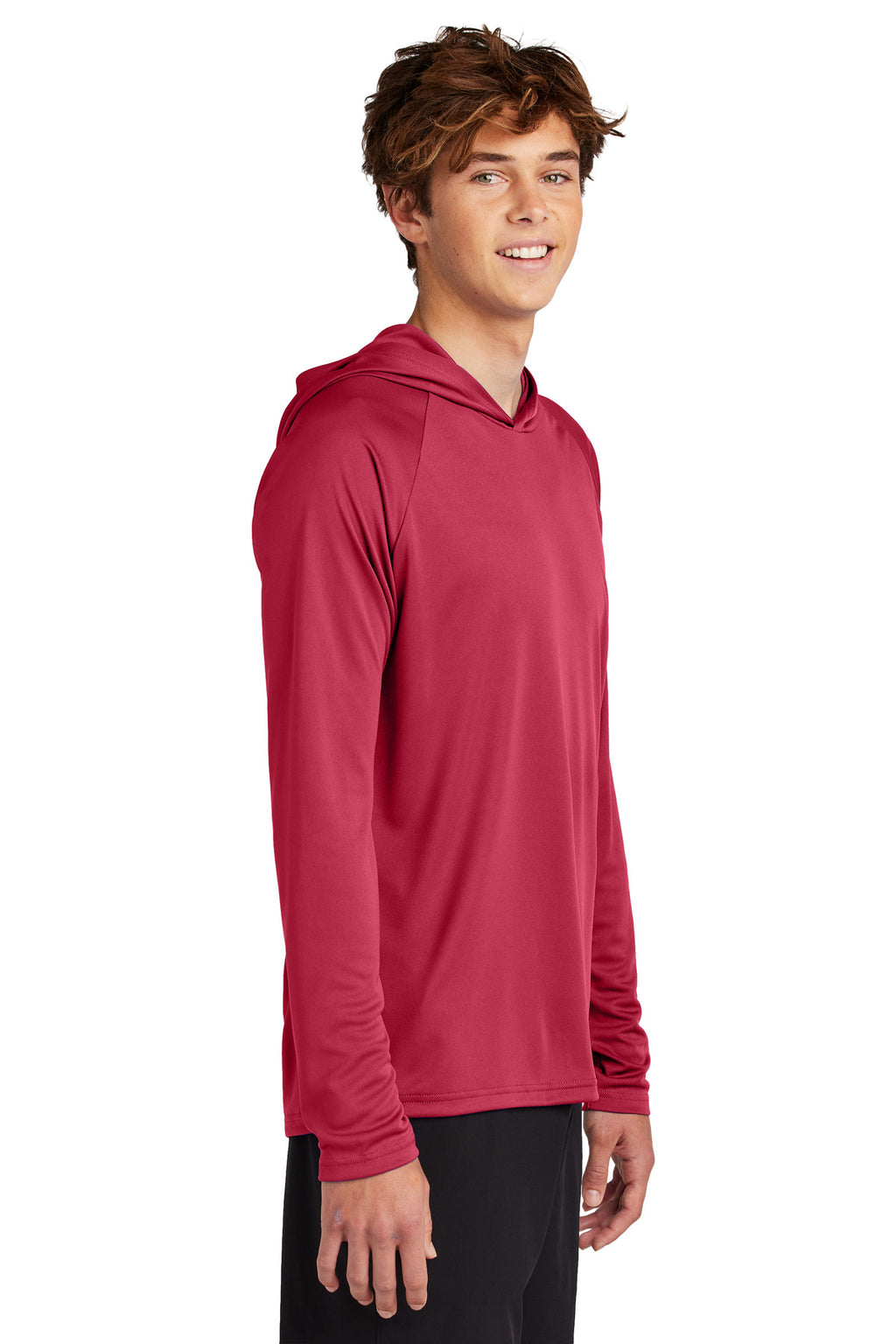 Port & Co Performance Pullover Hooded Tee PC380H - Red - side