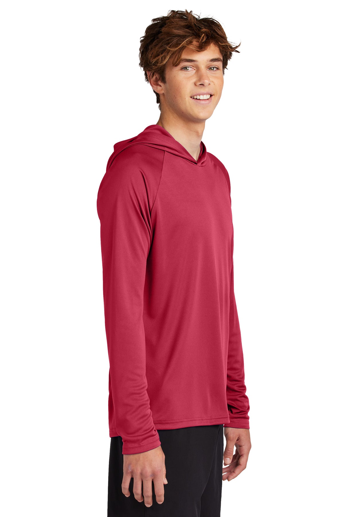 Port & Co Performance Pullover Hooded Tee PC380H - Red - side