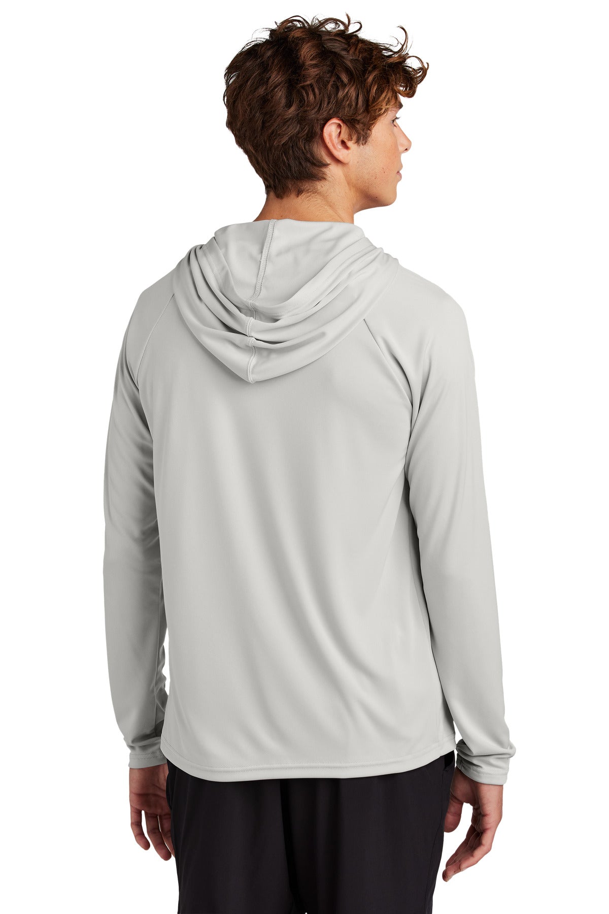 Port & Co Performance Pullover Hooded Tee PC380H - Silver - back