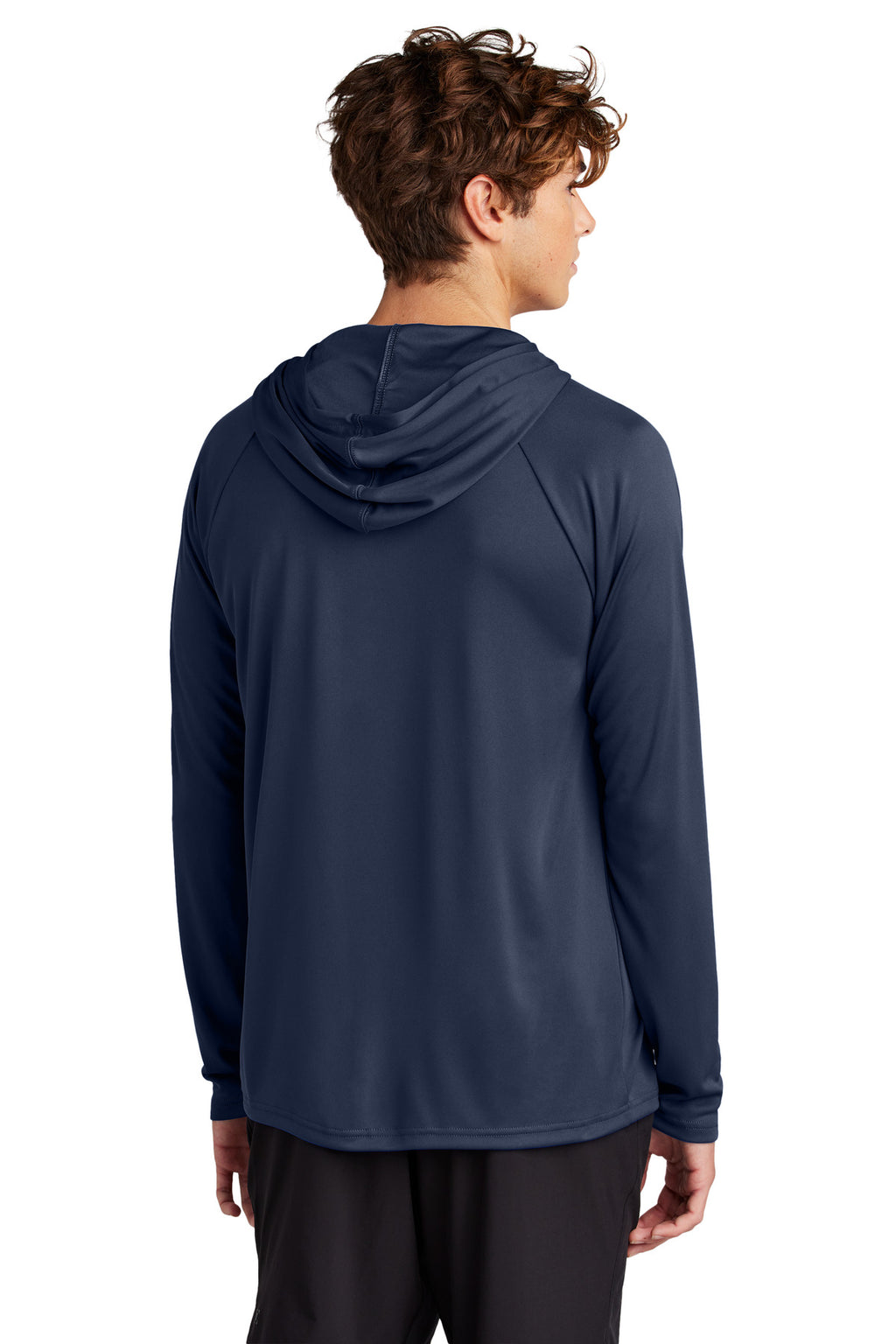 Port & Co Performance Pullover Hooded Tee PC380H - True Navy - back
