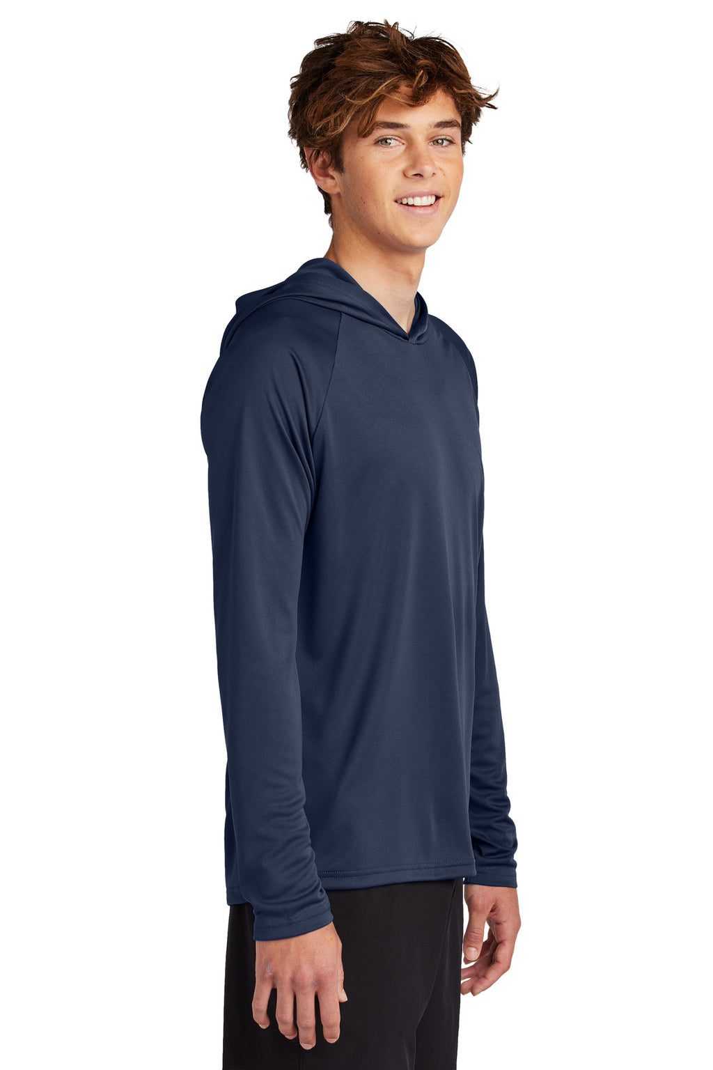 Port & Co Performance Pullover Hooded Tee PC380H - True Navy - side