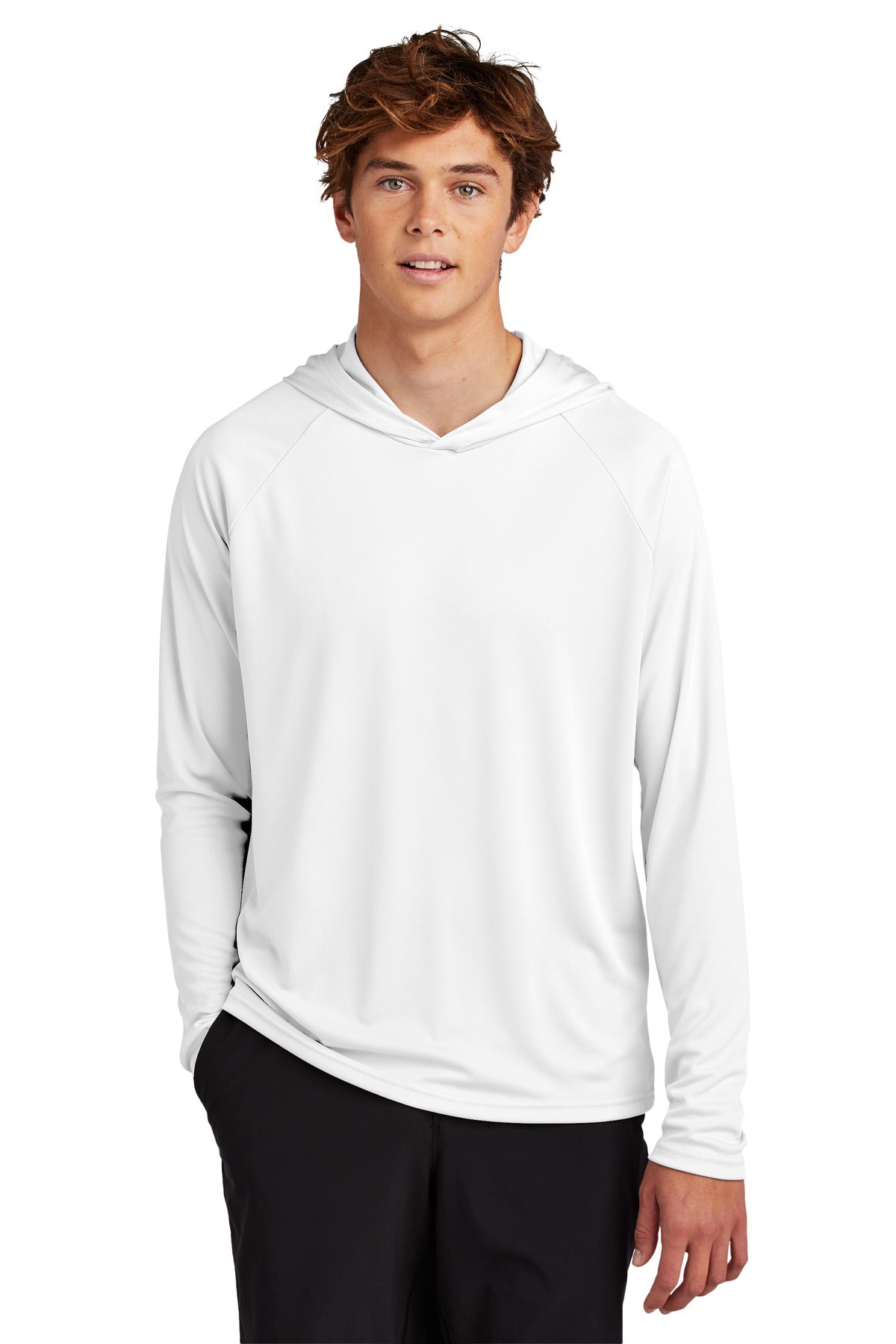 Port & Co Performance Pullover Hooded Tee PC380H - White - front