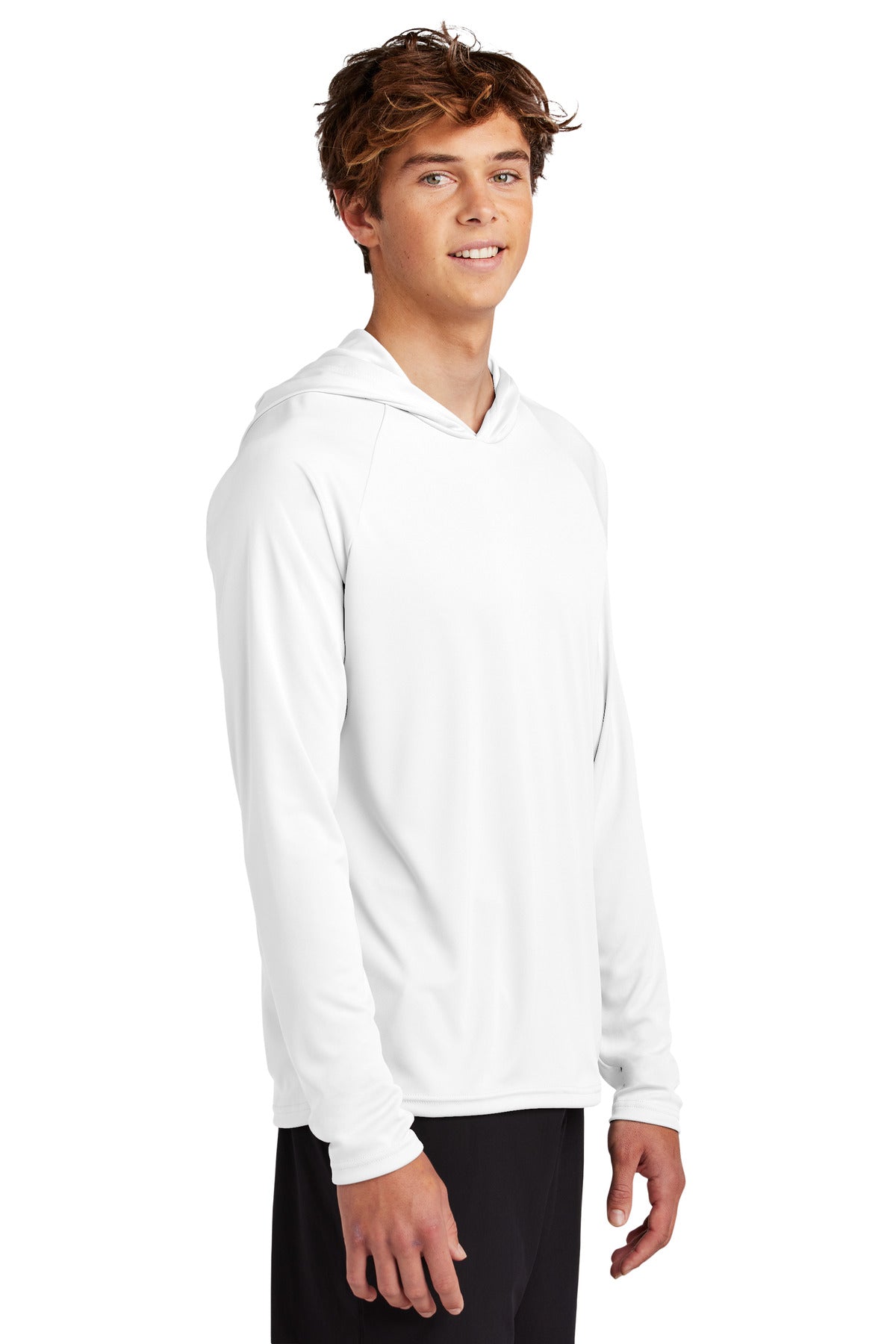 Port & Co Performance Pullover Hooded Tee PC380H - White - side