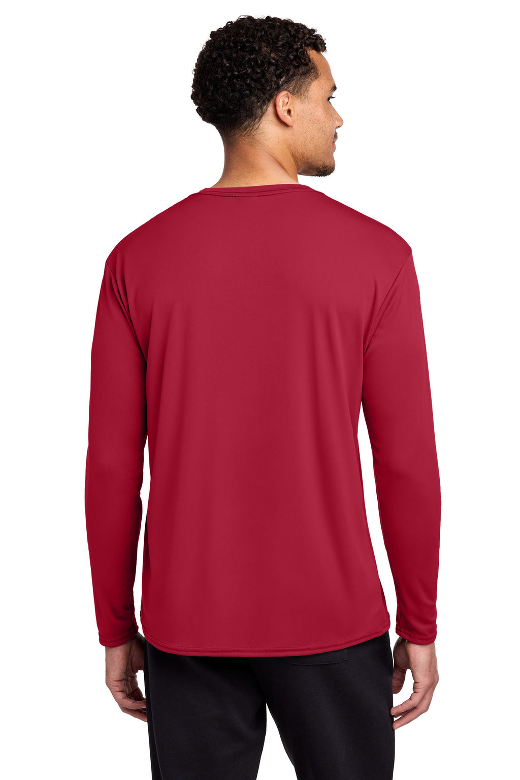 Port & Co Long Sleeve Performance Tee. PC380LS - Red - back