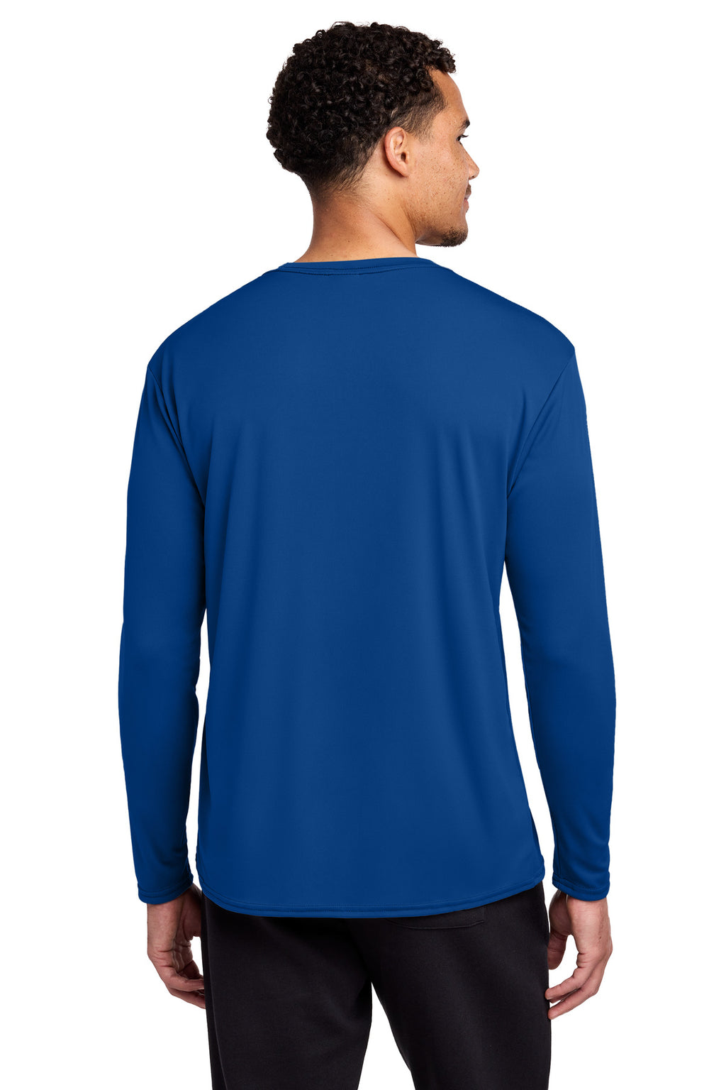 Port & Co Long Sleeve Performance Tee. PC380LS - True Royal - back