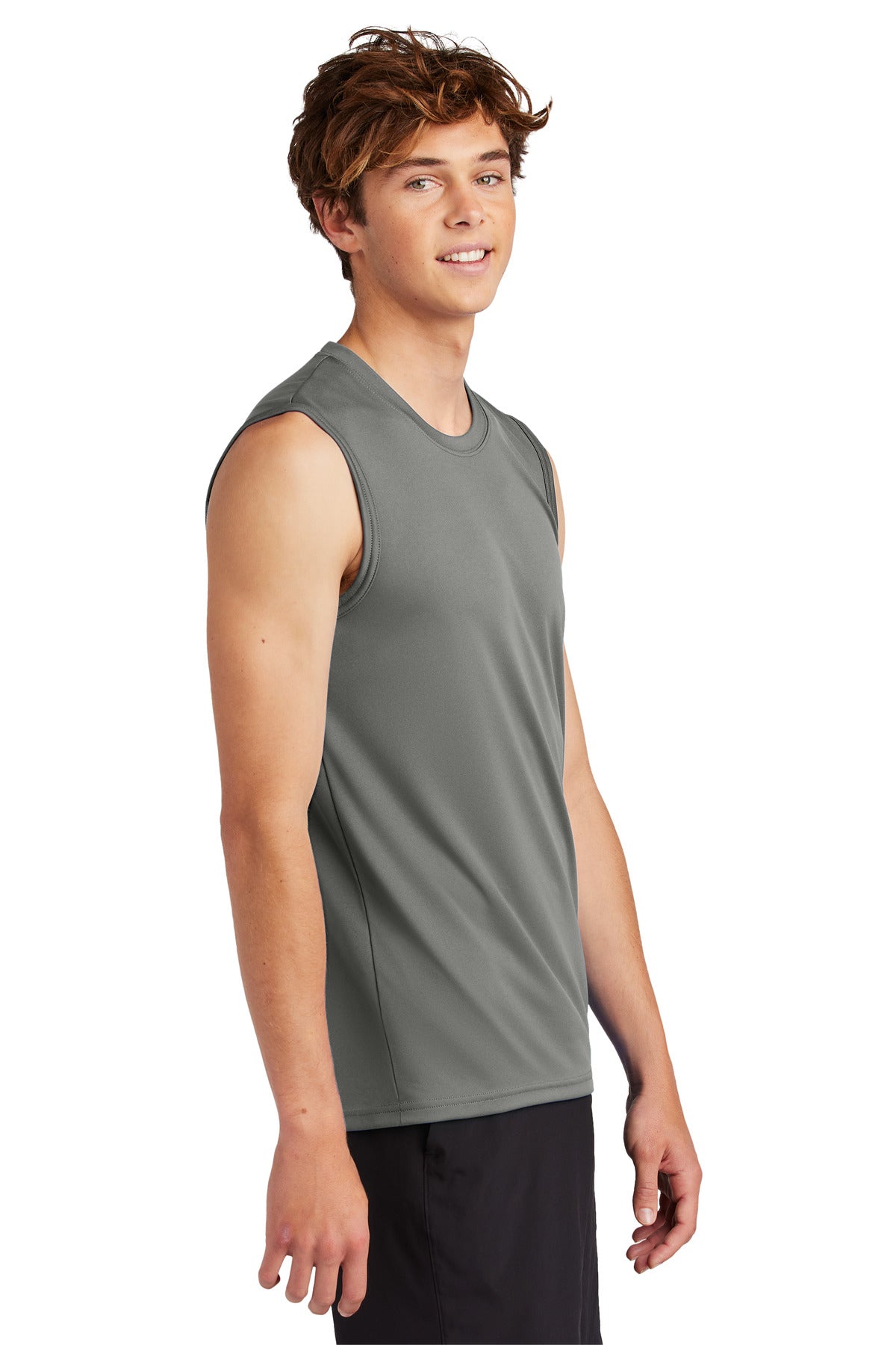 Port & Co Performance Sleeveless Tee PC380SL - Charcoal - side