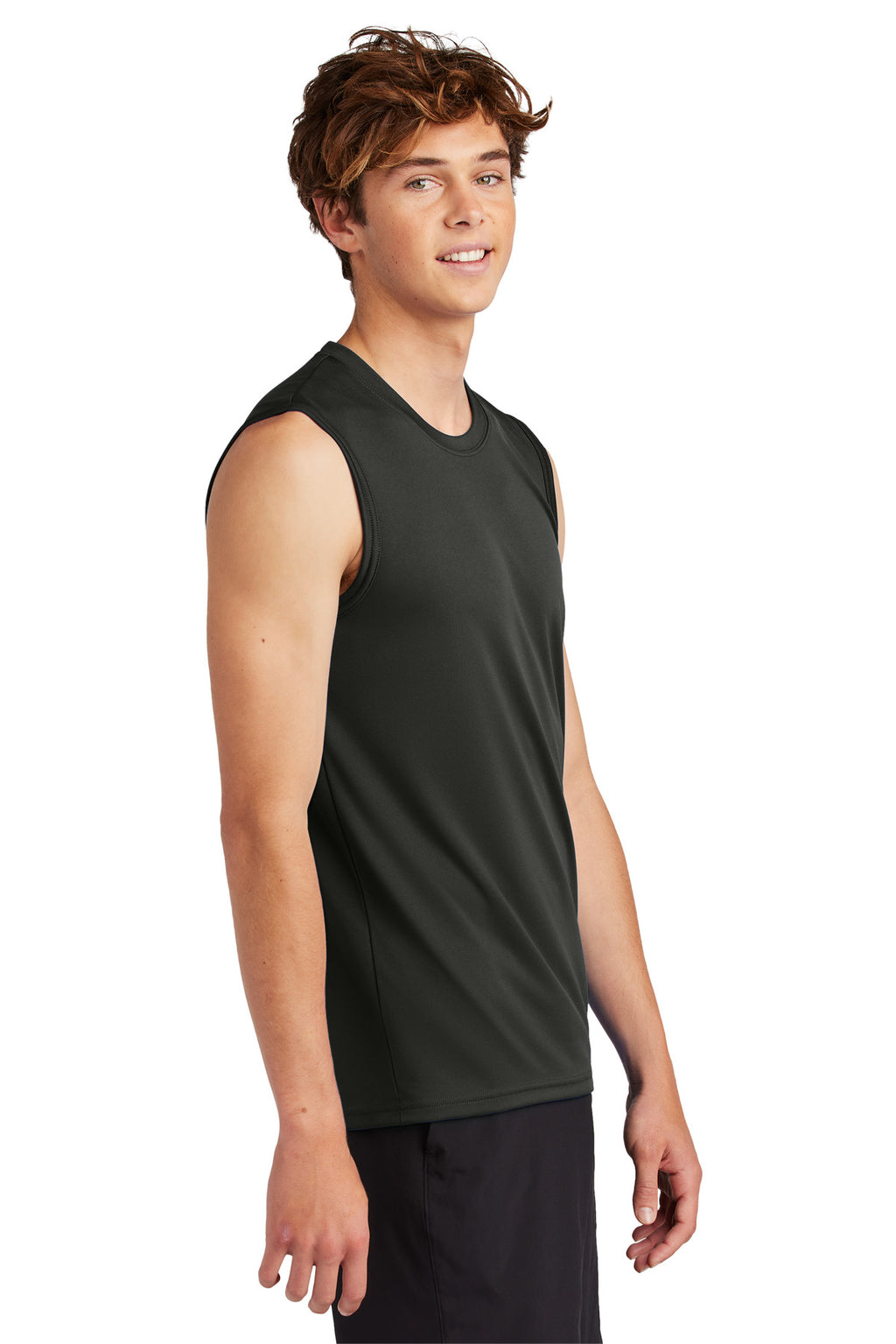 Port & Co Performance Sleeveless Tee PC380SL - Jet Black - side