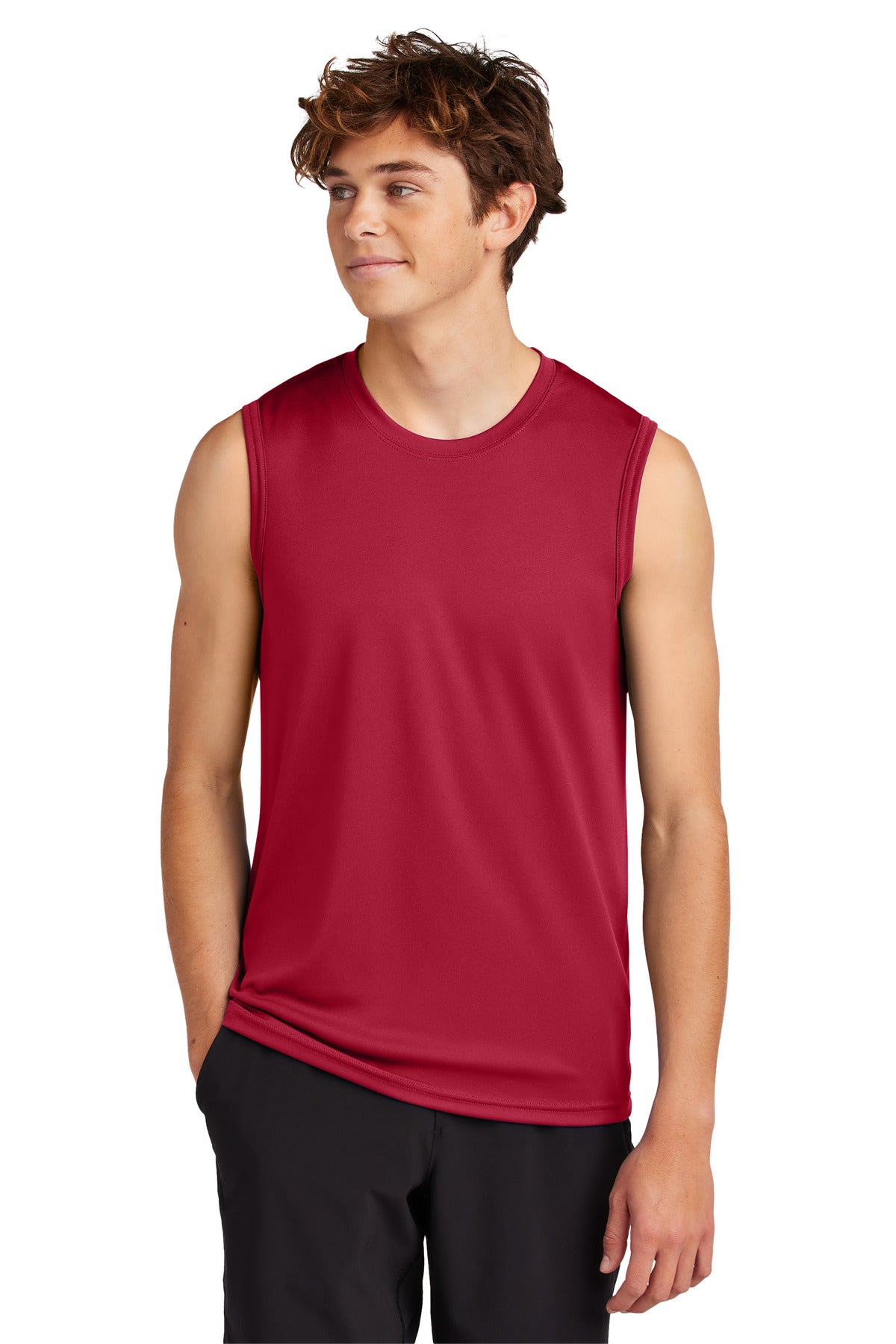 Port & Co Performance Sleeveless Tee PC380SL - Red - front