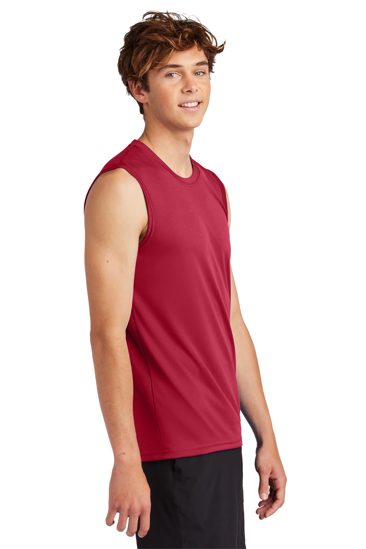 Port & Co Performance Sleeveless Tee PC380SL - Red - side