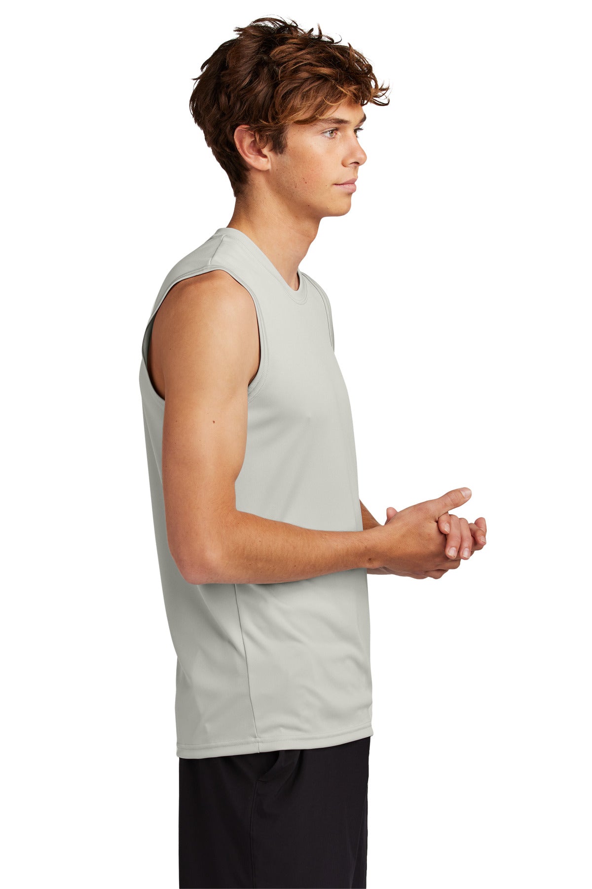 Port & Co Performance Sleeveless Tee PC380SL - Silver - side