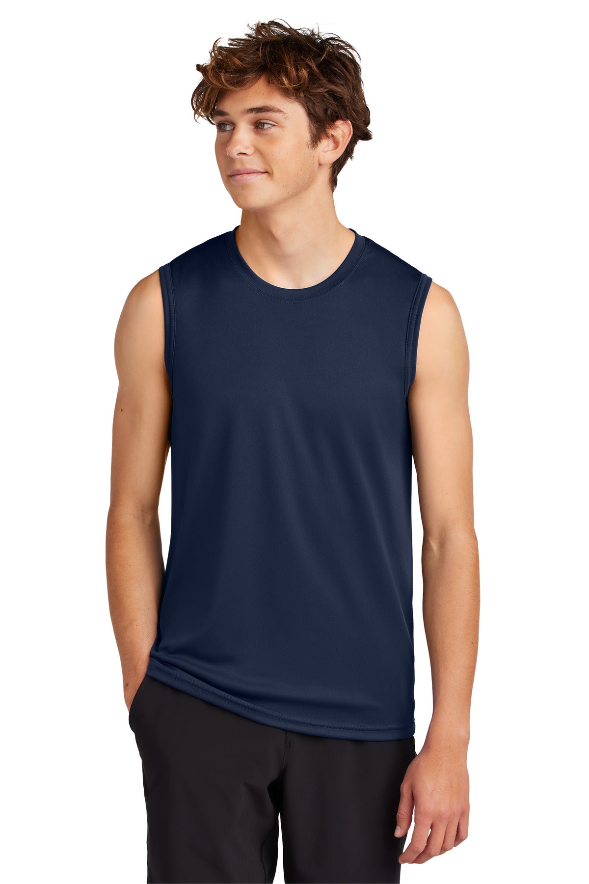 Port & Co Performance Sleeveless Tee PC380SL - True Navy - front