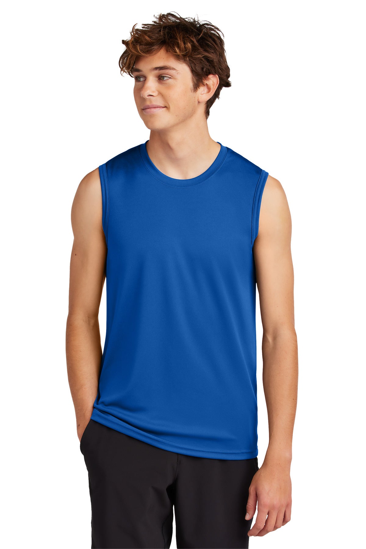 Port & Co Performance Sleeveless Tee PC380SL - True Royal - front