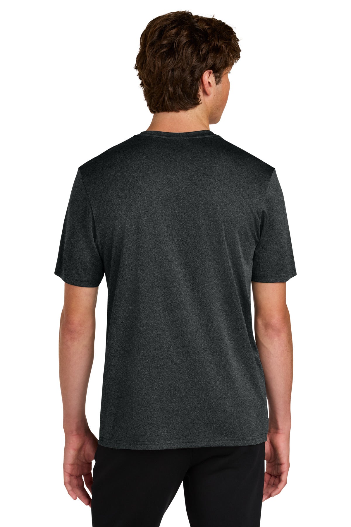 Port & Co Heather Performance Tee PC390 - Black Heather - back