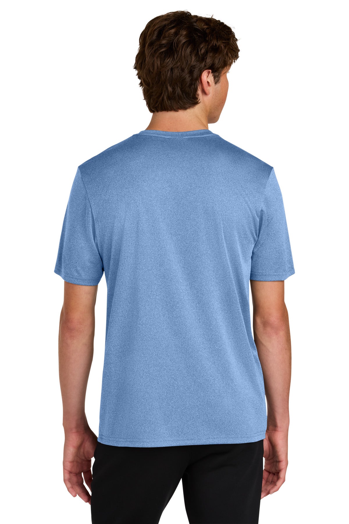 Port & Co Heather Performance Tee PC390 - Carolina Blue Heather - back