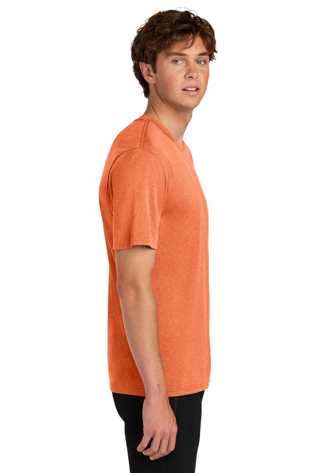 Port & Co Heather Performance Tee PC390 - Deep Orange Heather - side