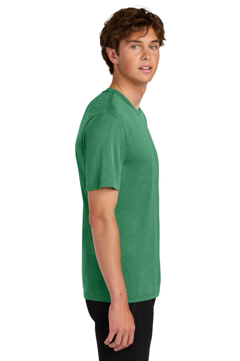 Port & Co Heather Performance Tee PC390 - Kelly Heather - side