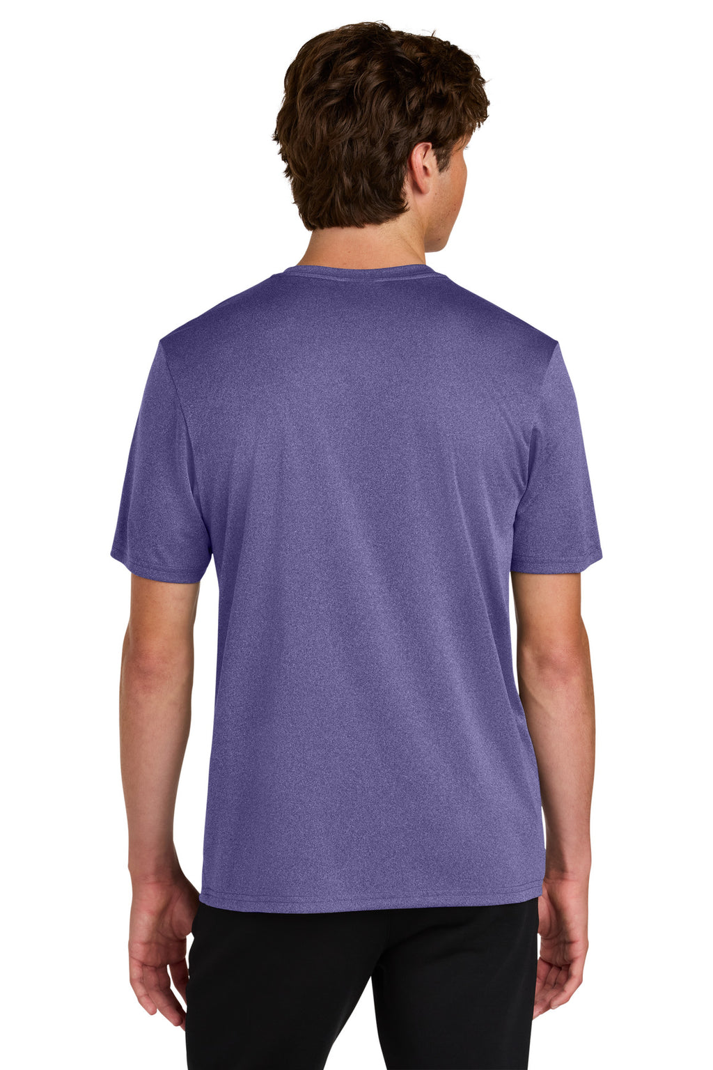 Port & Co Heather Performance Tee PC390 - Team Purple Heather - back