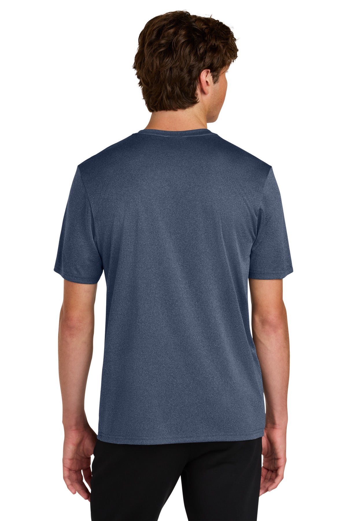 Port & Co Heather Performance Tee PC390 - True Navy Heather - back