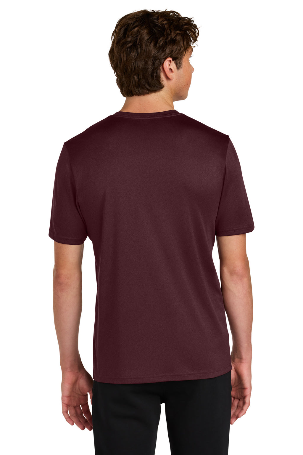 Port & Co Heather Performance Tee PC390 - Vintage Athletic Maroon - back