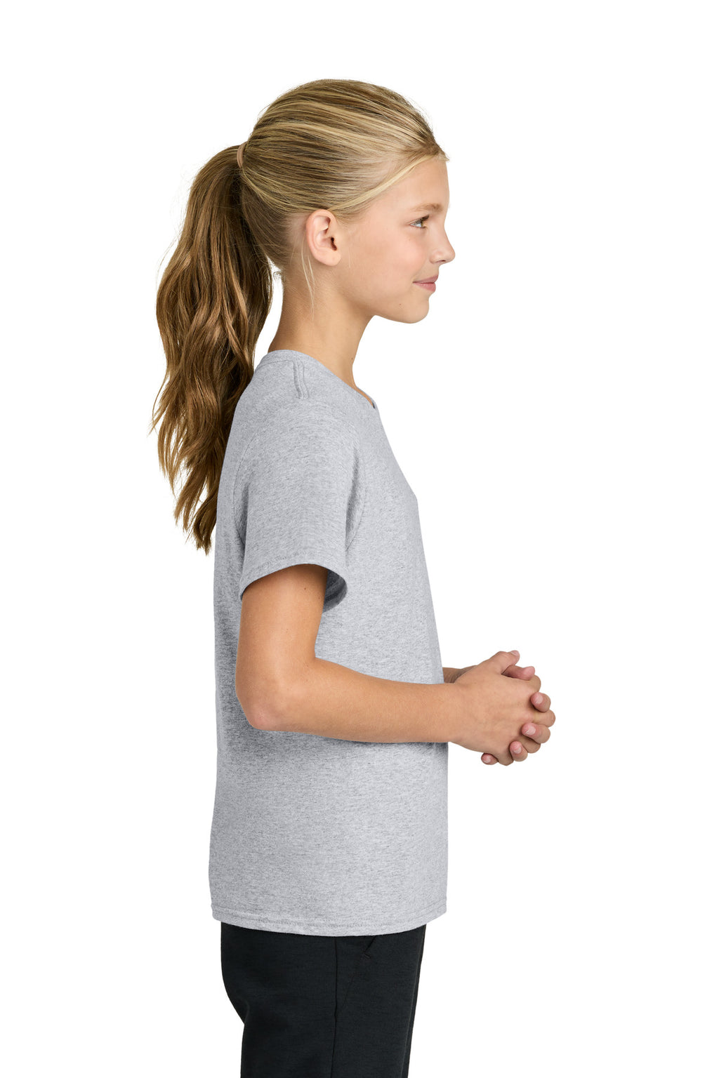 Port & Co Youth Easy Cotton Tee PC43Y - Ash - side