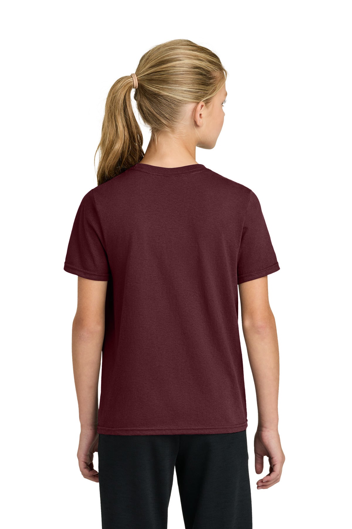Port & Co Youth Easy Cotton Tee PC43Y - Athletic Maroon - back