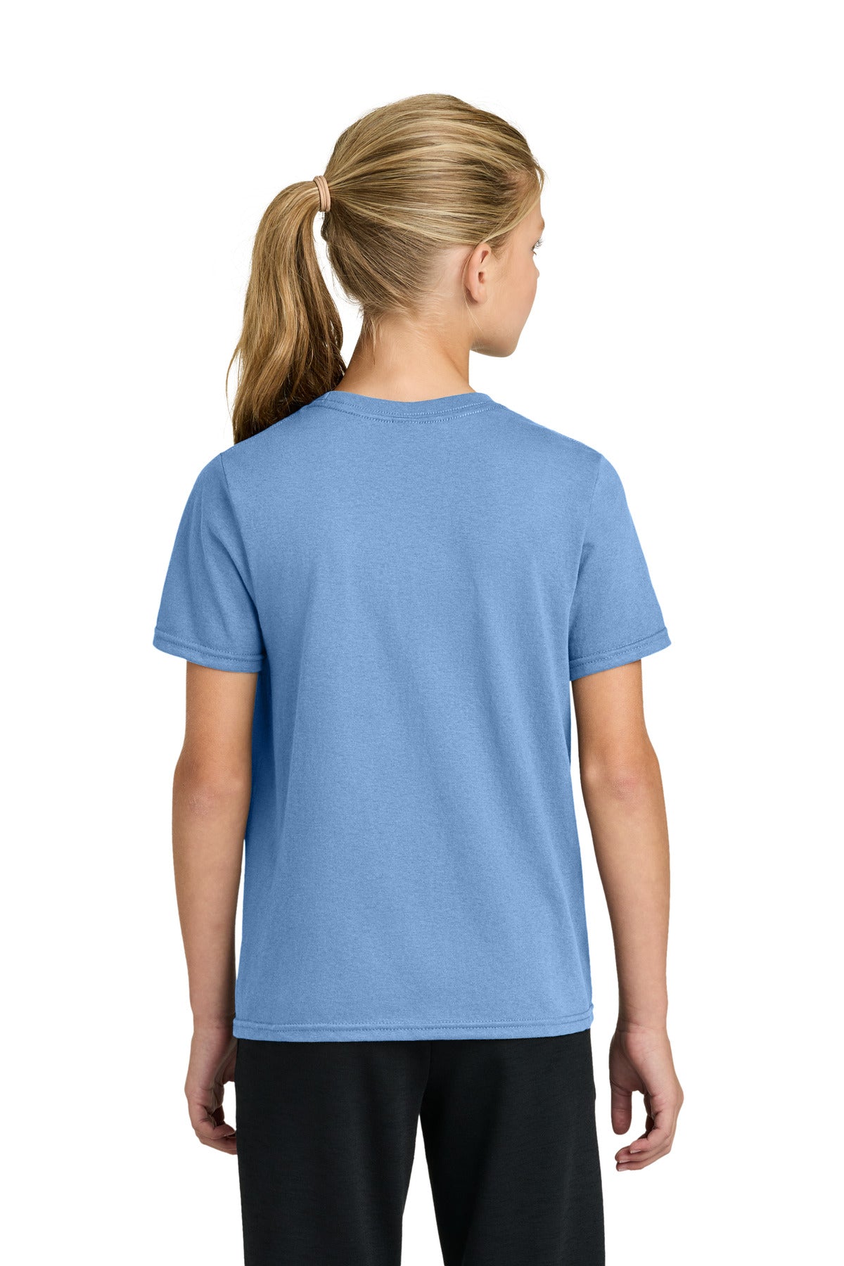 Port & Co Youth Easy Cotton Tee PC43Y - Carolina Blue - back